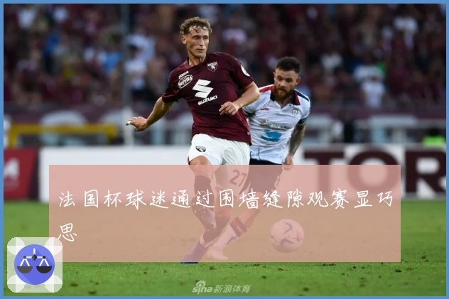 法国杯球迷通过围墙缝隙观赛显巧思